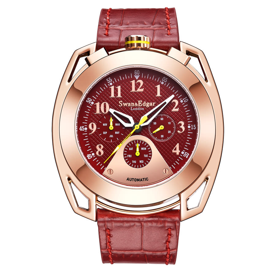 Swan & Edgar Crusader Automatic Red Dial Mens Watch SE1551