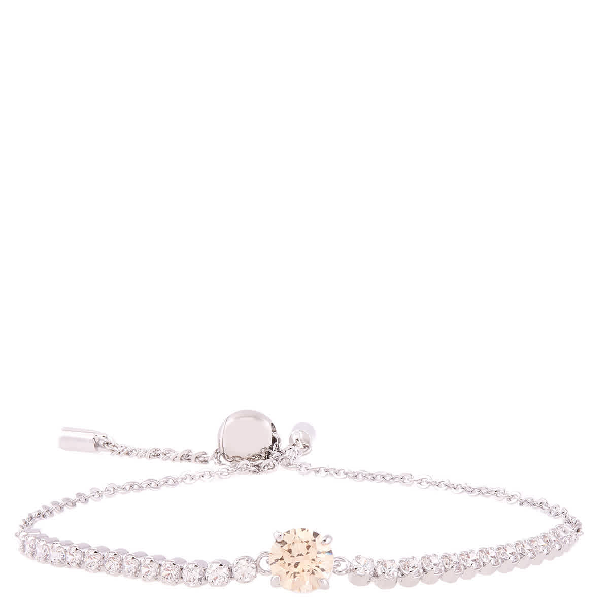 Swarovski Matrix Tennis Bracelet Rhodium Shiny White Fancy Champagne 71$