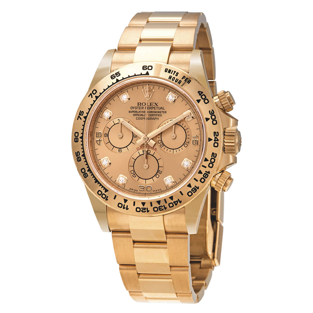 Rolex Cosmograph Daytona Champagne Diamond Dial Automatic Mens Watch 116508GLDO