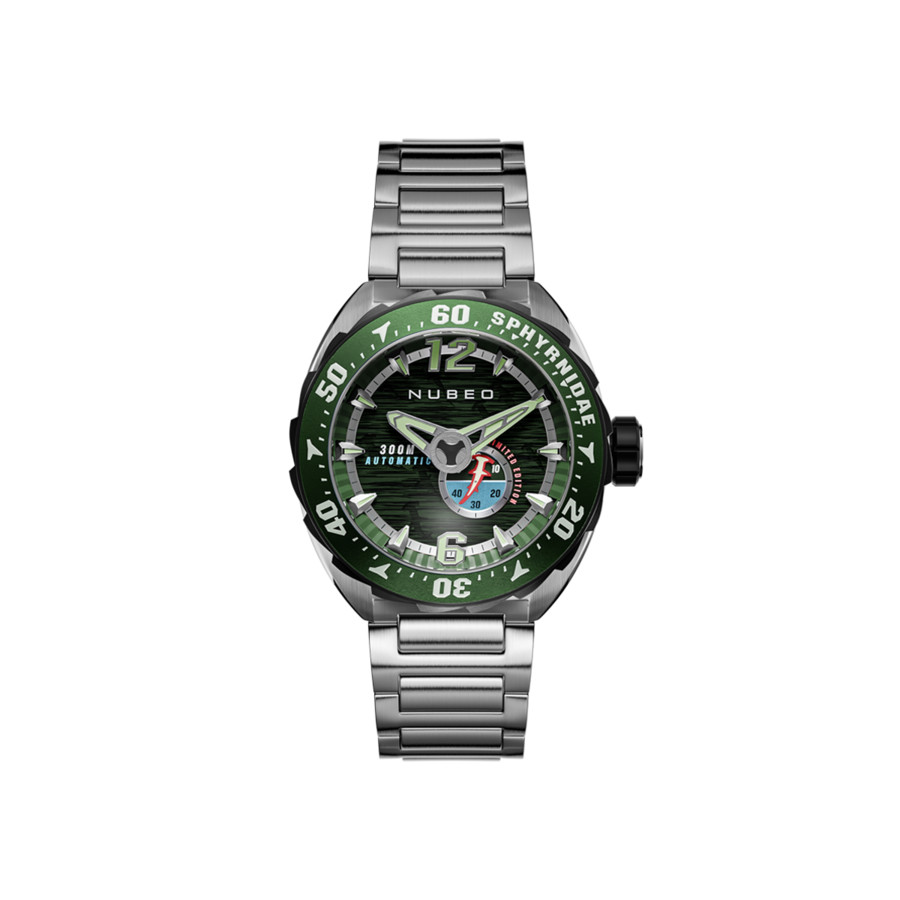 Nubeo Sphyrnidae Green Dial Mens Watch NB-6092-44