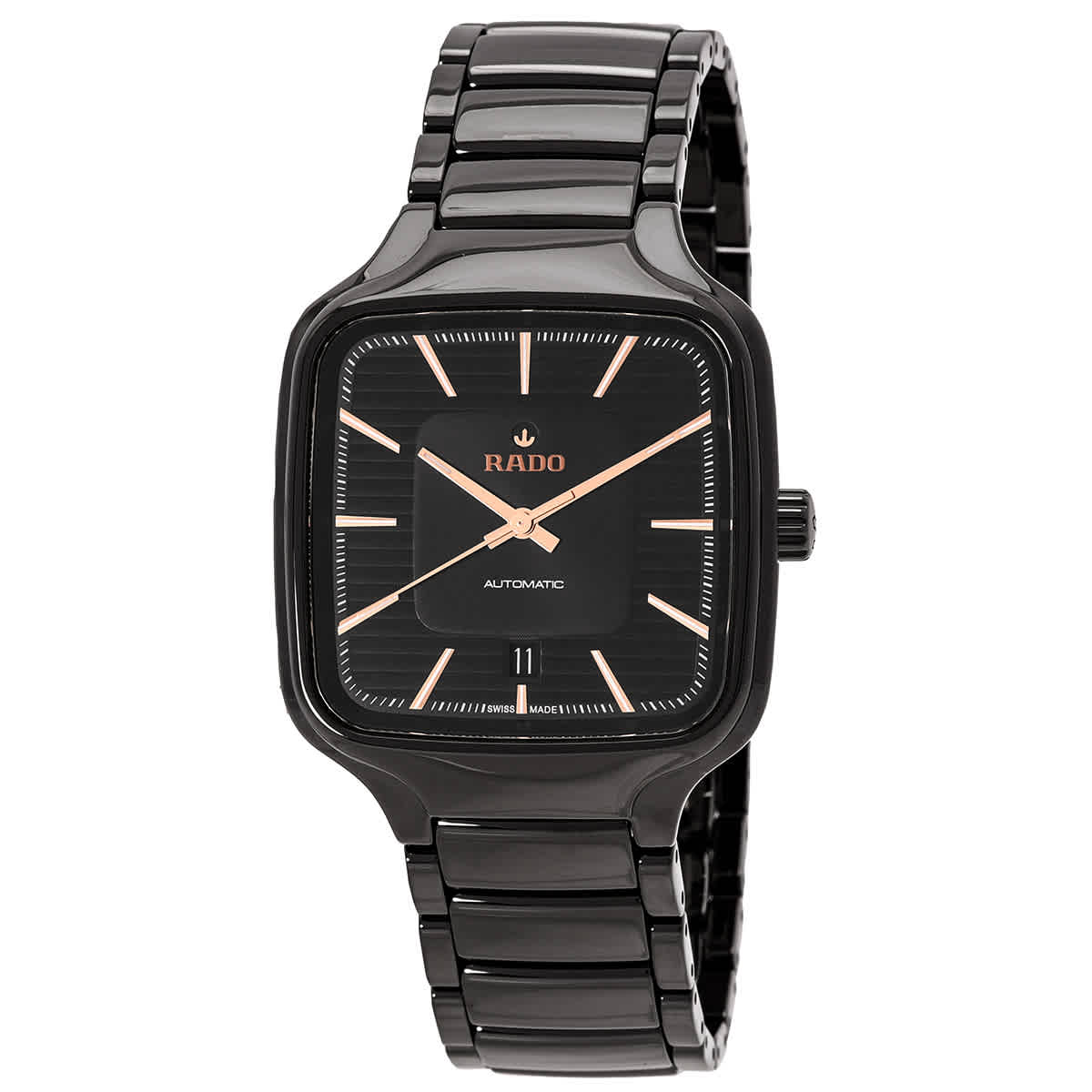 時計 True Square Automatic R27078172 Rado True Square Automatic Black Dial Men's Watch R27078172