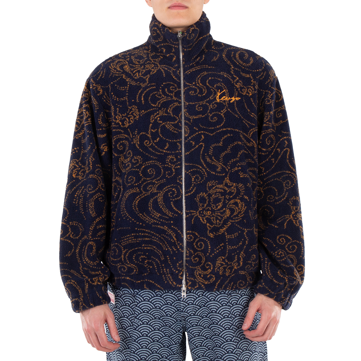 ジャケット・アウター Logo Embroidery High-neck Blouson Kenzo Embroidered Logo High-Neck Jacket, Size Large | eBay