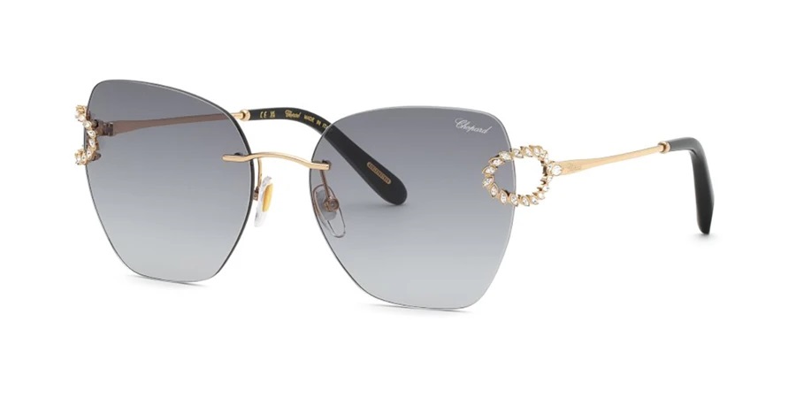 Chopard Smoke Gradient Butterfly Ladies Sunglasses SCHM14S 0300 57