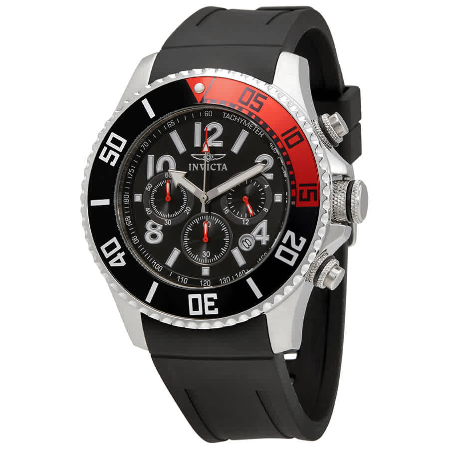 Invicta Pro Diver Chronograph Black Dial Coke Bezel Mens Watch 15145 $59