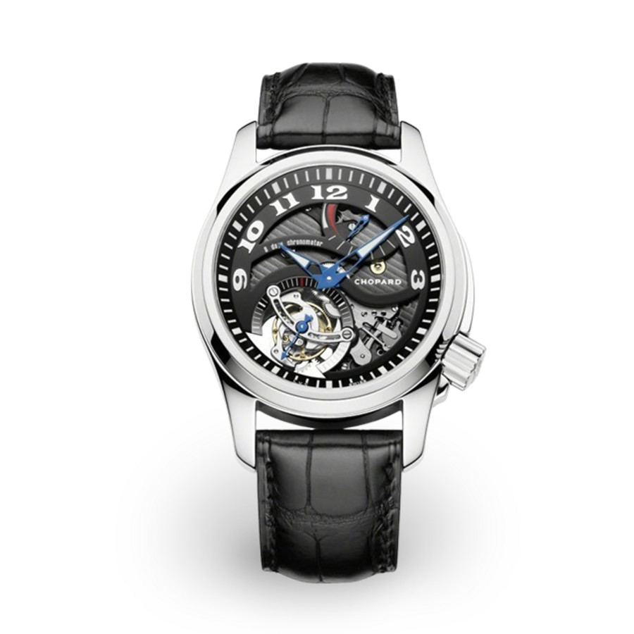 Chopard LUC Tourbillon Hand Wind Chronometer Black Dial Mens Watch 1619171001