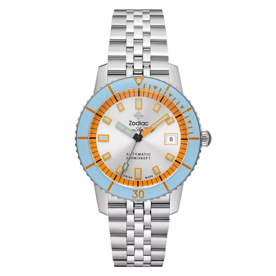 Zodiac Super Sea Wolf Compression Automatic Silver Dial Mens Watch ZO9304 845$