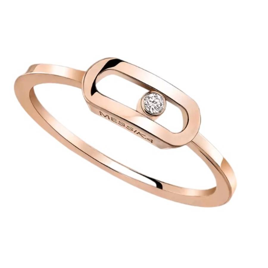 Messika Move Uno Rose Gold Diamond Ring Size 54 688$