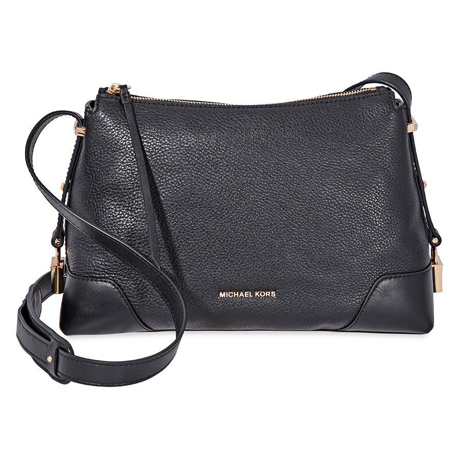 Michael Kors Crosby Medium Pebbled Leather Messenger Bag Choose color