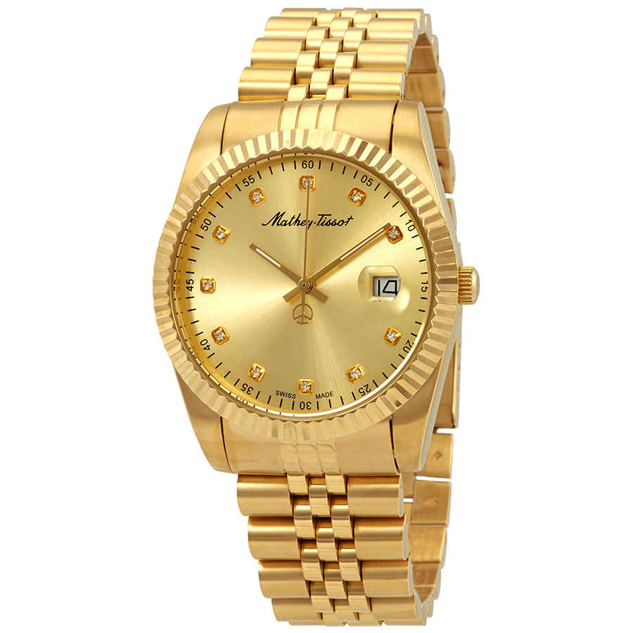 Mathey-Tissot Mathey II Quartz Crystal Gold Dial Mens Watch H710PDI