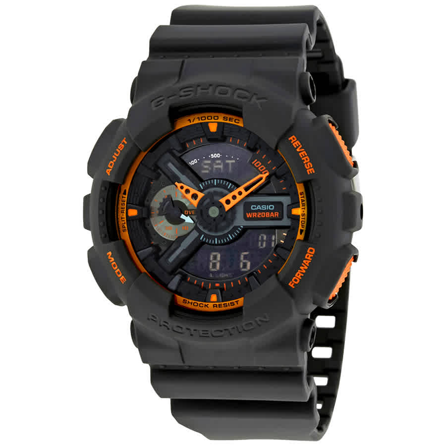 g shock grey orange