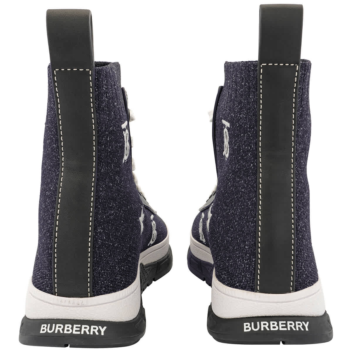 Burberry Blue Monogram Denim Sneakers