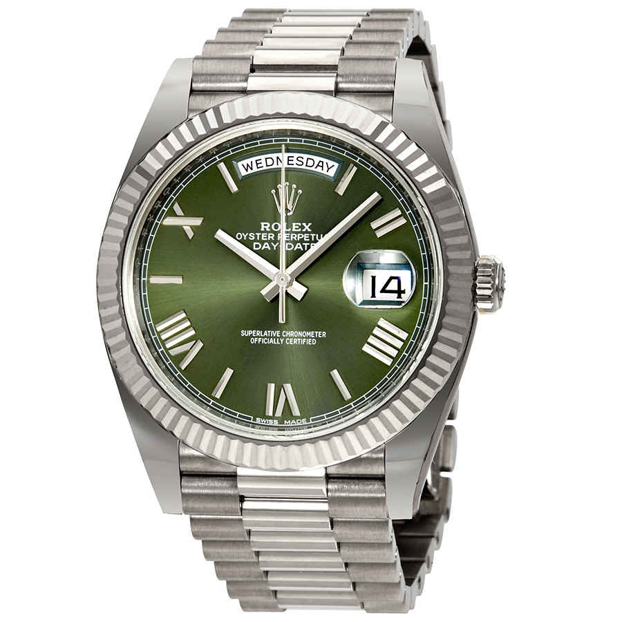 Rolex DayDate Automatic 18 Carat White Gold President Mens Watch 228239GNSRP