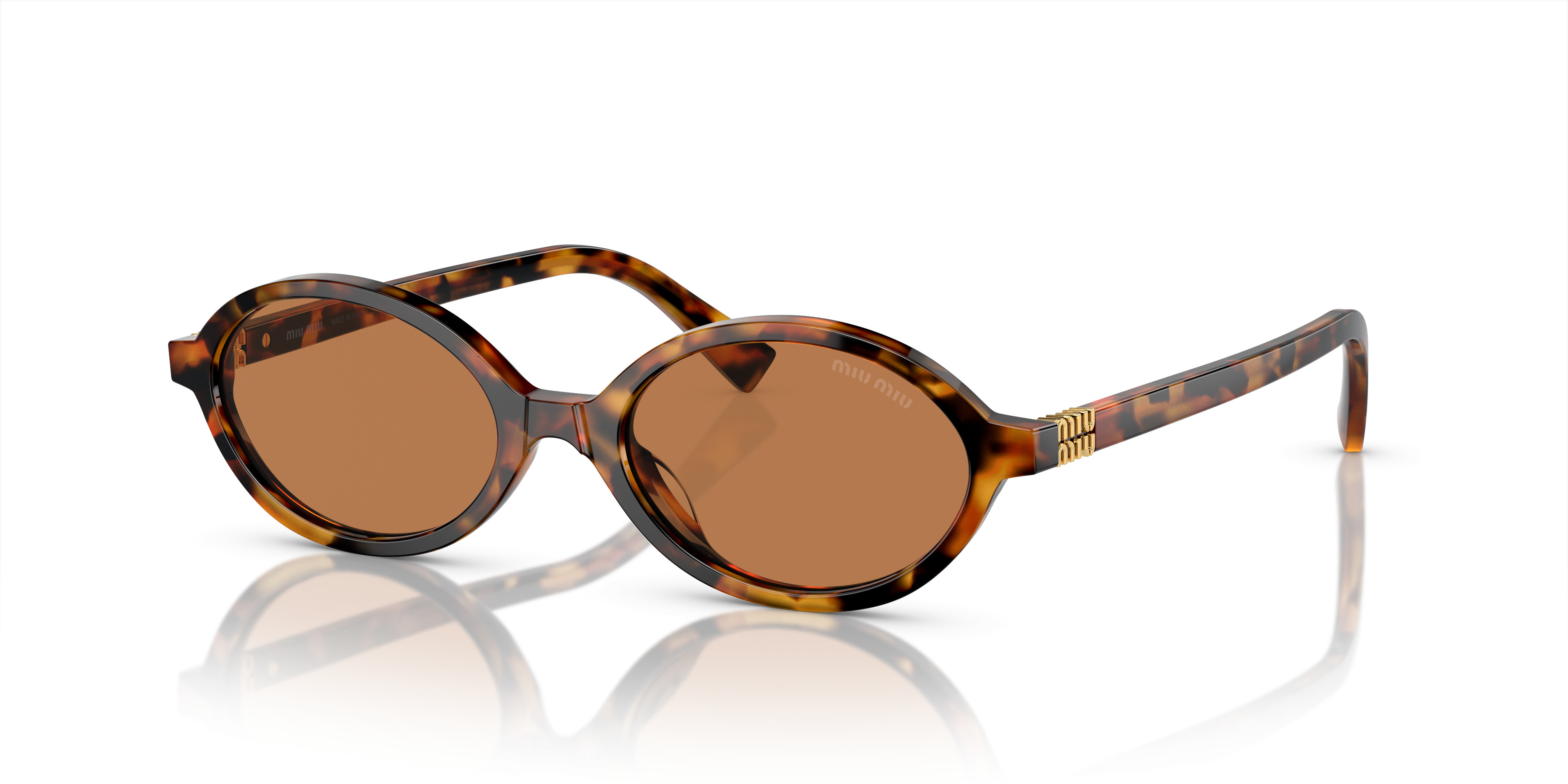 Miu Miu Woman Sunglass MU 04ZS -  Frame color: Light Havana, Lens color: Brown