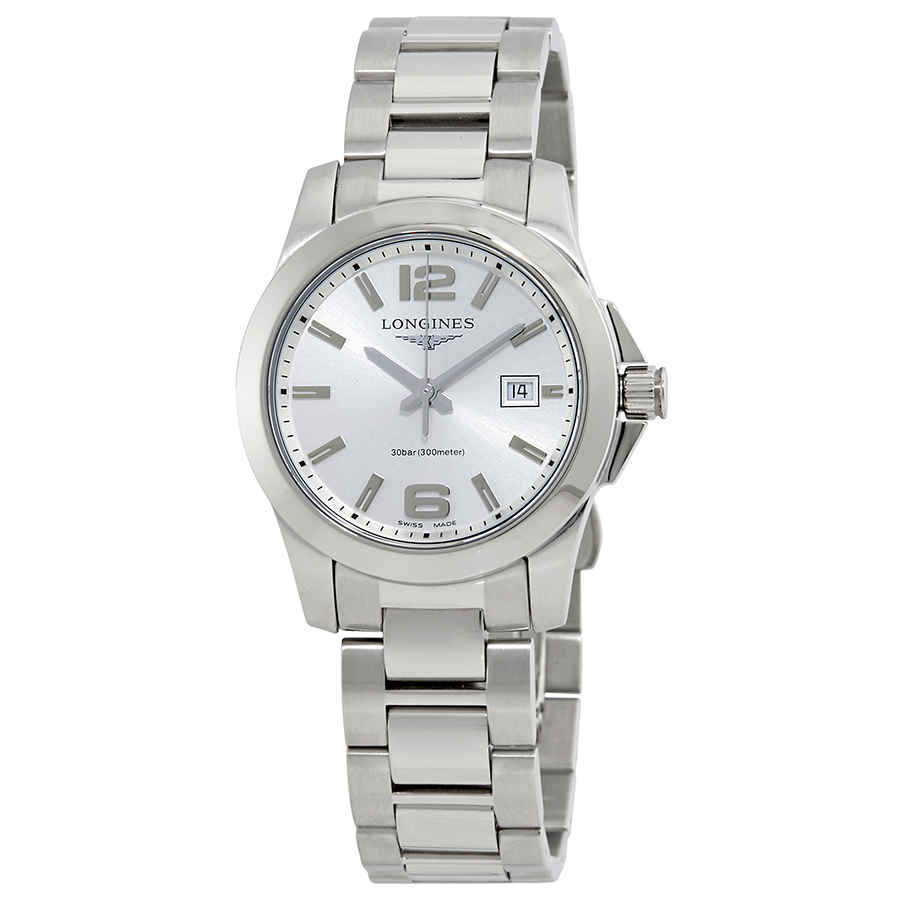 Longines Conquest Silver Dial Ladies 29.50 mm Watch L33764766 | eBay