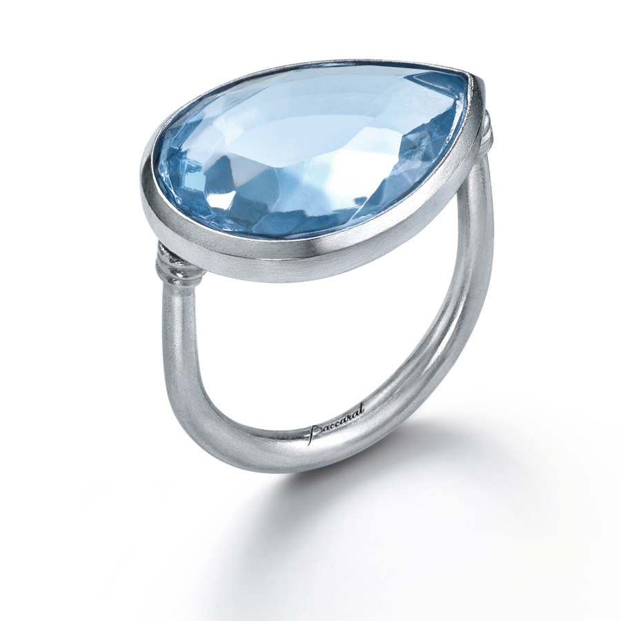 Baccarat 'MHDT' Light blue Crystal Ring 2812012