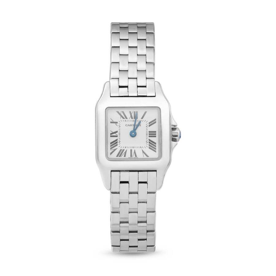 Pre-owned Cartier Santos Demoiselle White Dial Ladies Watch W25064Z5 3975$