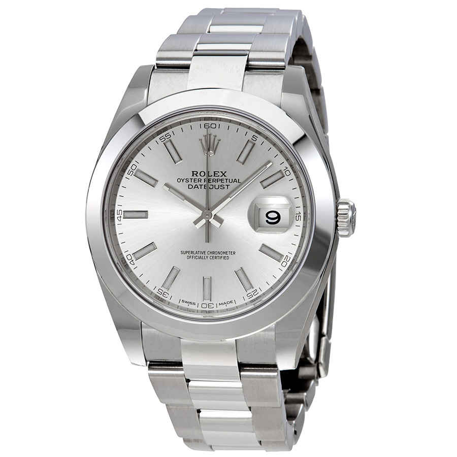 Rolex Datejust 41 Silver Dial Stainless Steel Automatic Mens Watch 126300SSO