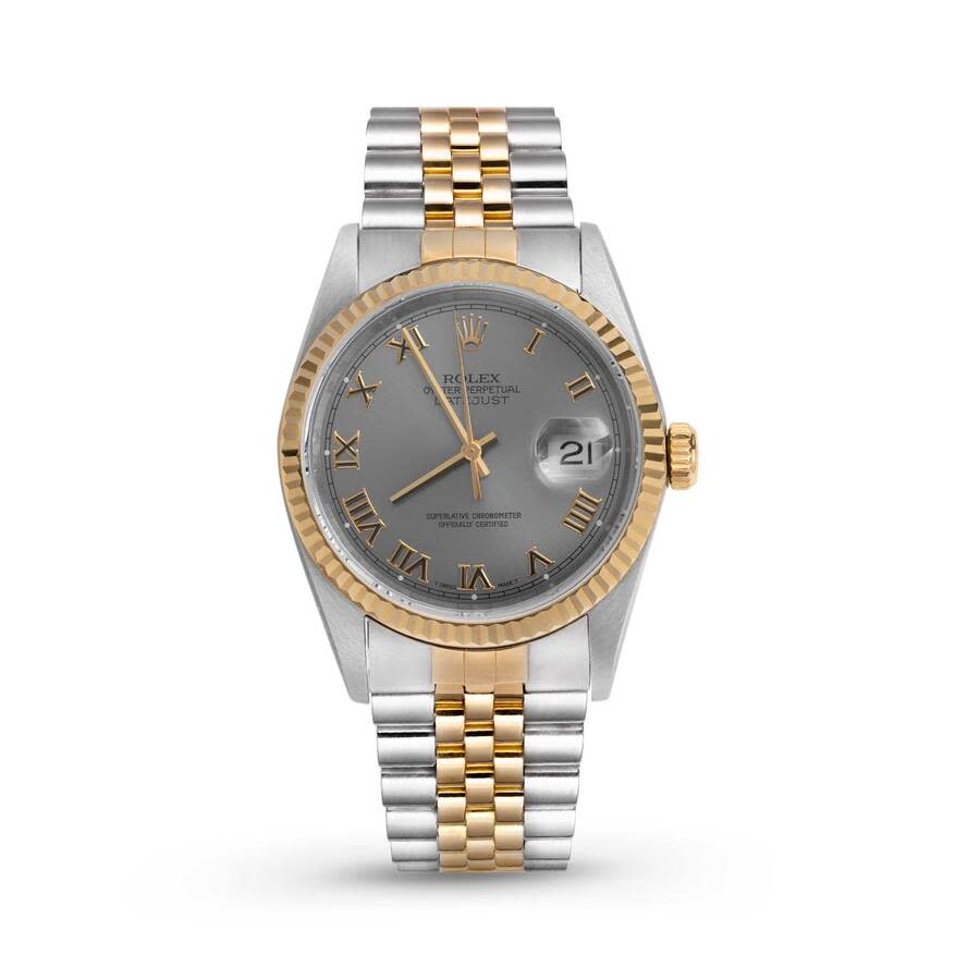 Preowned Rolex Datejust Automatic Grey Dial Unisex Watch 16233 GYRJ
