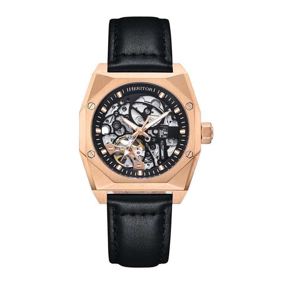 Heritor Elliott Automatic Black Dial Mens Watch HERHS4003