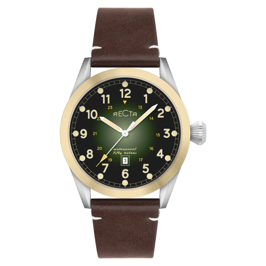 Recta Cavalier Quartz Green Dial Mens Watch RT-3005-07