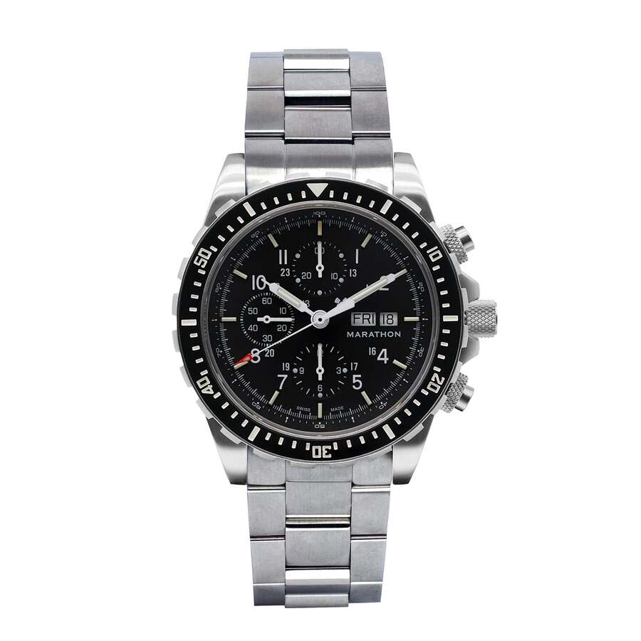 Marathon Csar Chronograph Automatic Black Dial Mens Watch WW194014SS-0104 4410$