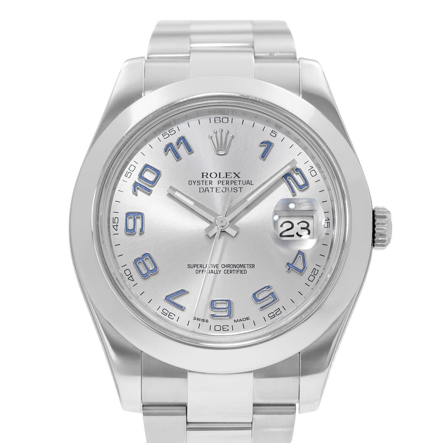 Preowned Rolex Datejust II Automatic Chronometer Silver Dial Mens Watch 116300 RBLAO