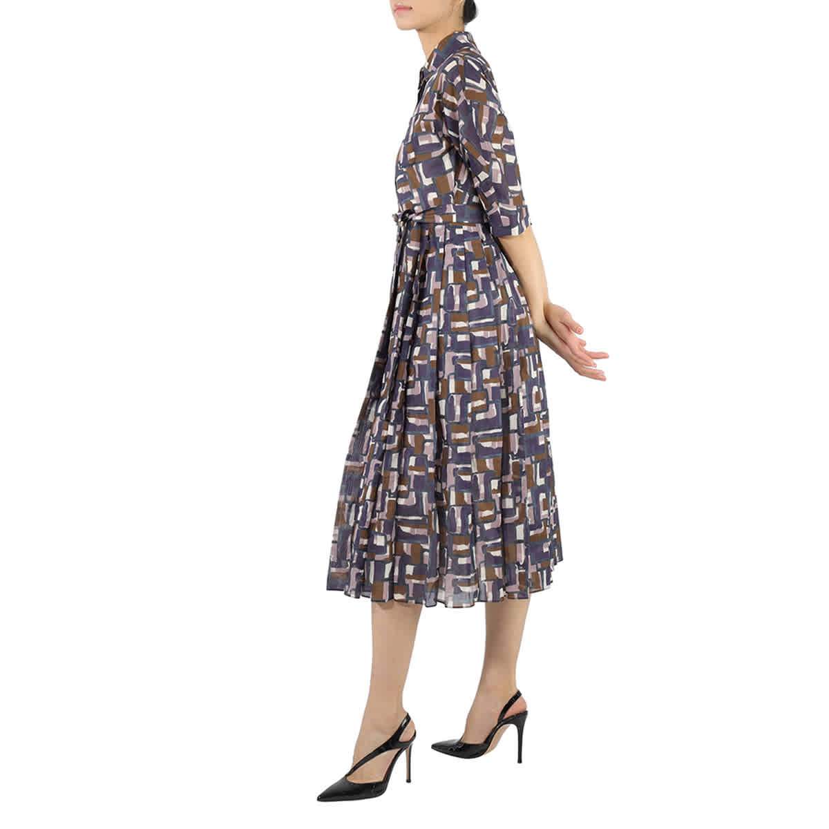 Max mara silk sales and cotton voile dress