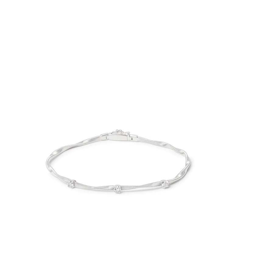 Marco Bicego Marrakech Collection 18K White Gold and Diamond Stackable Bangle - BG337 B W 01 2365$