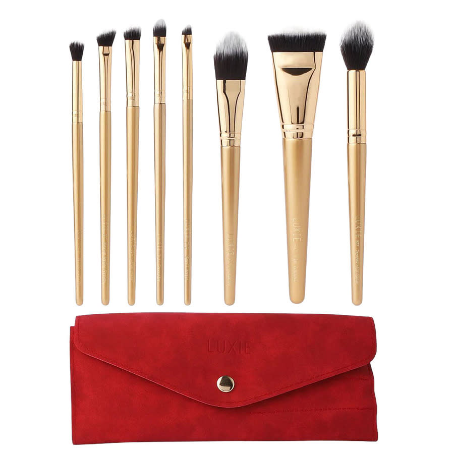Luxie Glitter and Gold Brush Set Makeup 818877022588