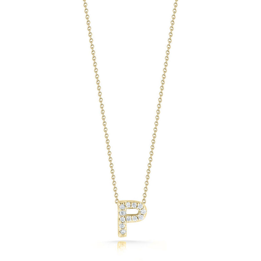 Roberto Coin 18K Yellow Gold 005Ct Diamond Tiny Treasures Letter P Necklace - 001634Aychxp 980$