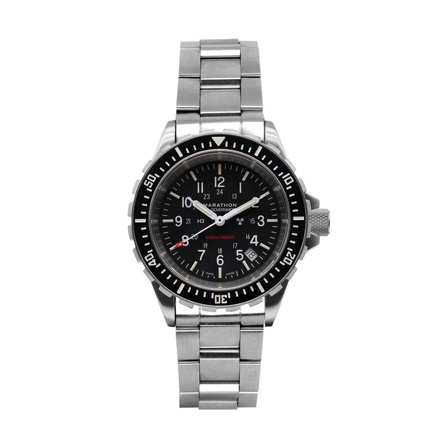 Marathon 41Mm Tsar Quartz Black Dial Unisex Watch WW194007SS-0010 1755$