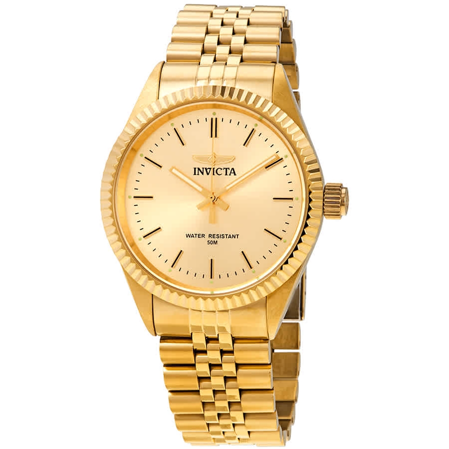 Invicta Specialty Gold Dial Yellow Gold-tone Men's Watch 29388 | eBay