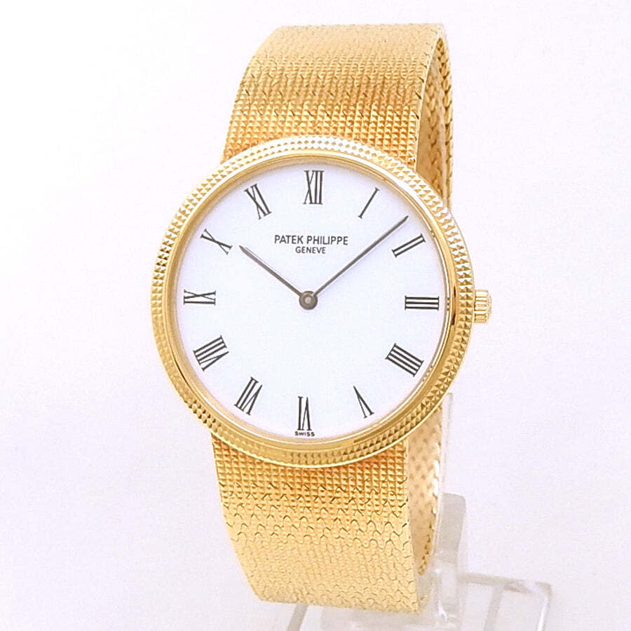 Pre-owned Patek Philippe Calatrava Quartz White Dial Mens Watch 39541 16477$