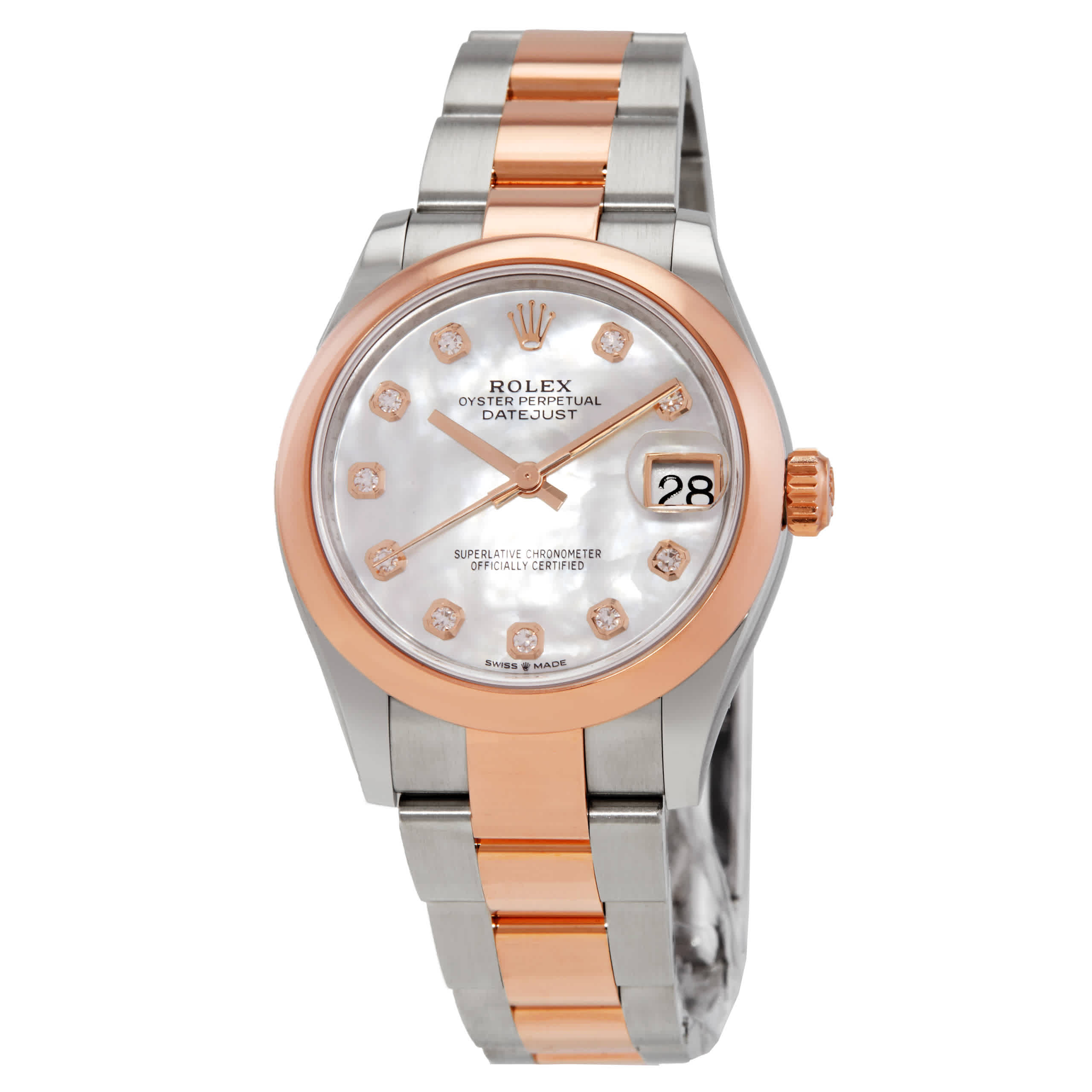 Rolex Datejust 31 Mother of Pearl Dial Automatic Ladies Steel and 18kt Everose Gold Oyster Watch 278241MDO