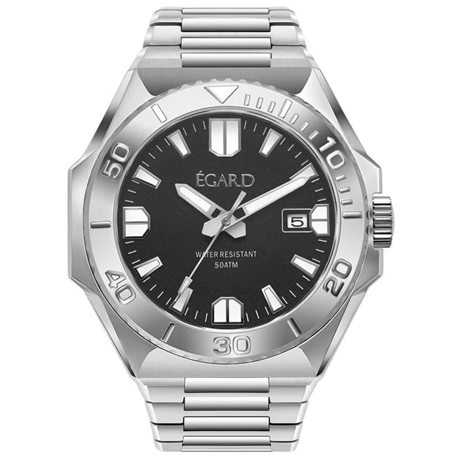 Egard King Ocean Automatic Black Dial Mens Watch WCH-5095-G0G003