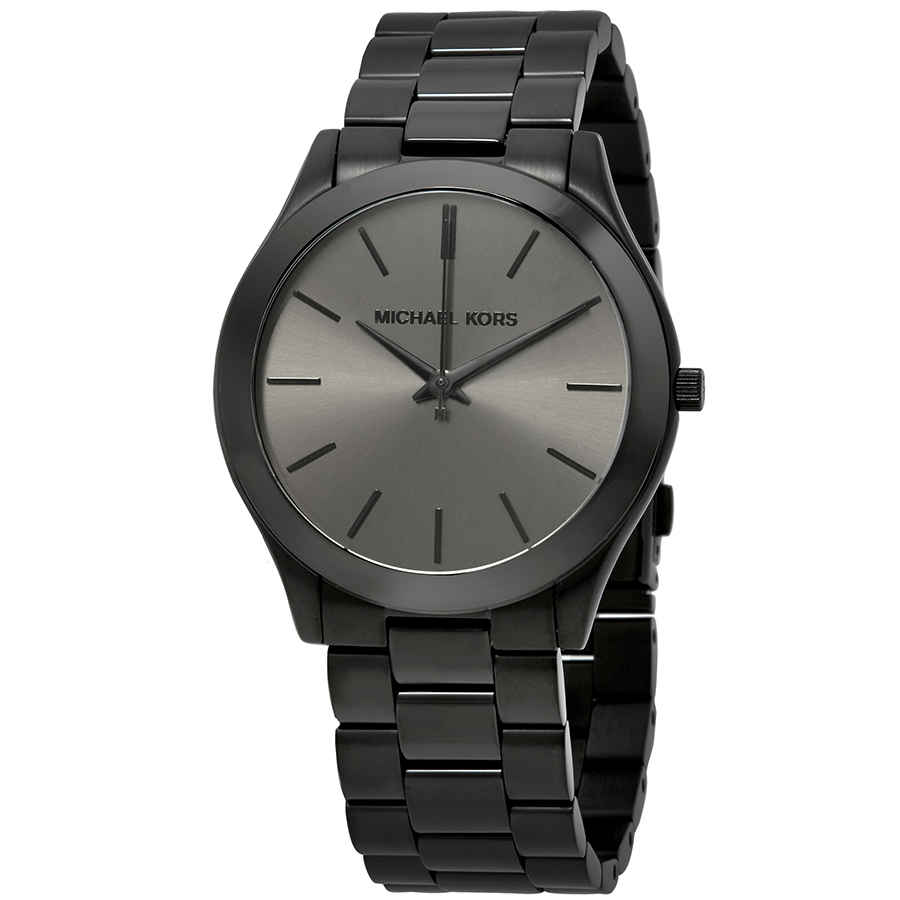 Michael Kors Slim Runway Black Dial Mens Watch MK8507