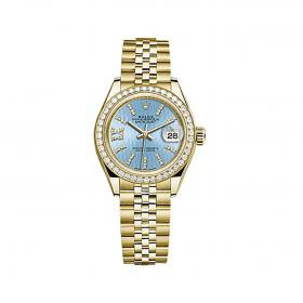 Rolex LadyDatejust Blue Cornflower Diamond Dial 18 Carat Yellow Gold Jubilee Watch 279138BLSRDJ