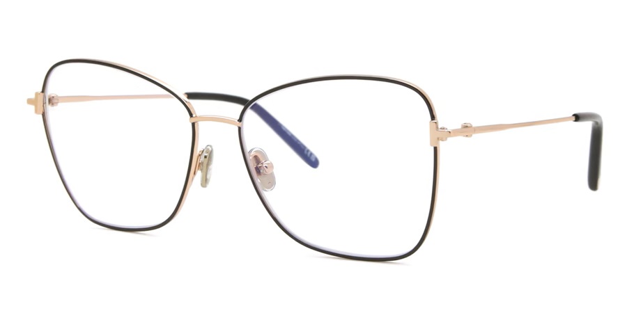 Tom Ford Blue Light Block Butterfly Ladies Eyeglasses FT5906-B 001 55 180$