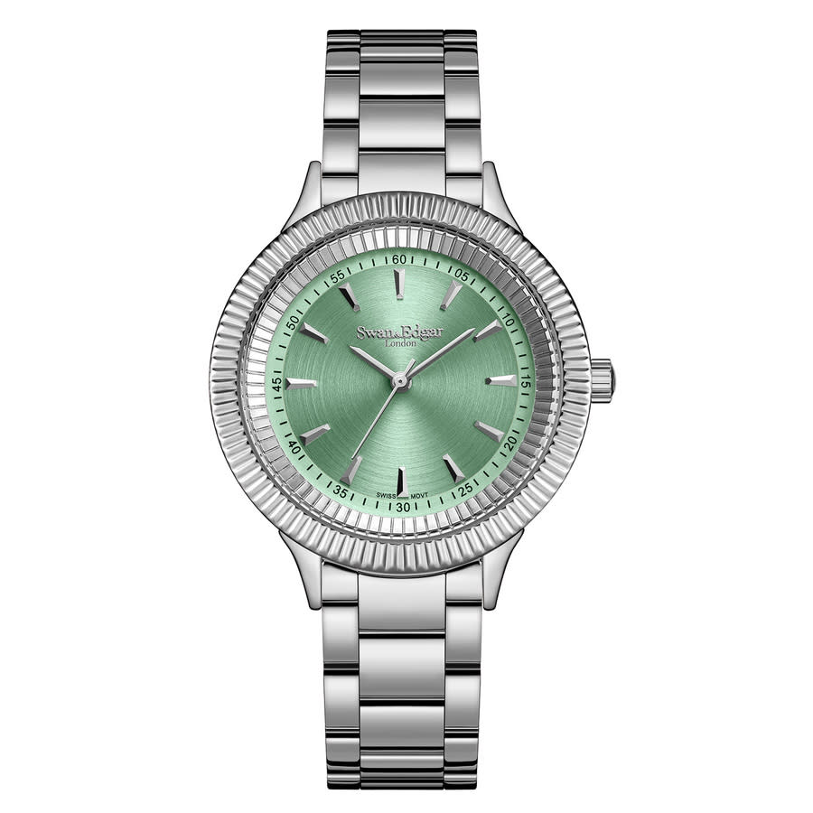 Swan & Edgar Duet Quartz Green Dial Ladies Watch SEL051