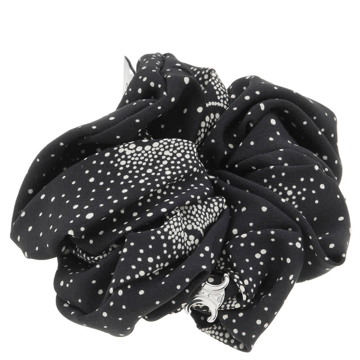 関税込 Celine Scrunchy Rayure Celine Scrunchy Rayure in Black/Silver | eBay