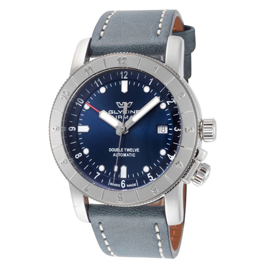 Glycine Airman Double Twelve Automatic Blue Dial Mens Watch GL0553 419$