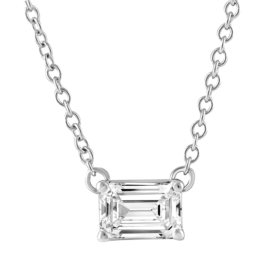 Brilliant Diamond 14KT White Gold 065 Carat Lab Grown Diamond Pendant Necklace for Women 340$