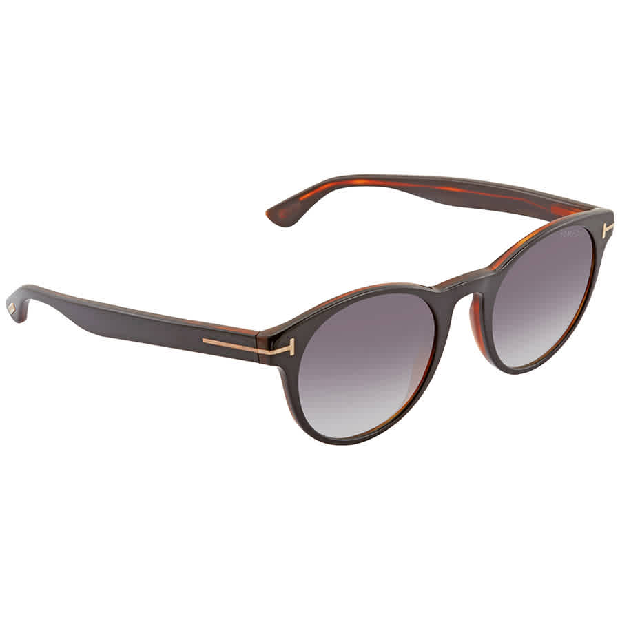 Tom Ford PALMER Smoke Shaded Round Men's Sunglasses FT0522 05B 51 ...
