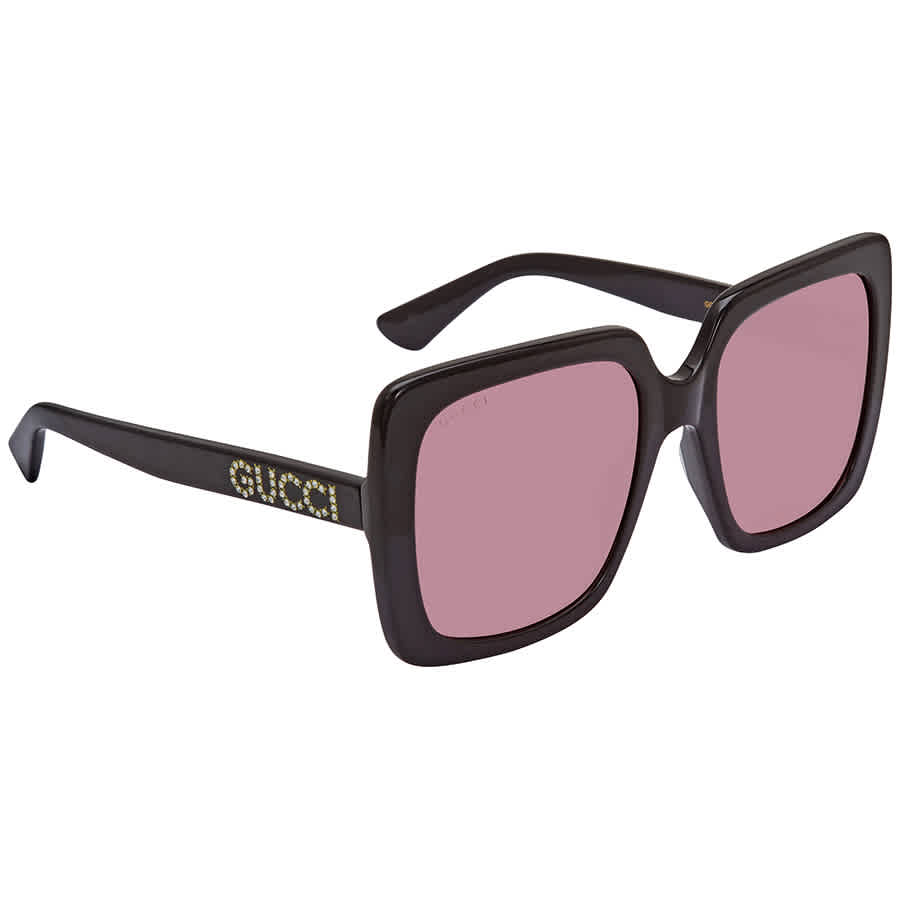 gucci pink square sunglasses
