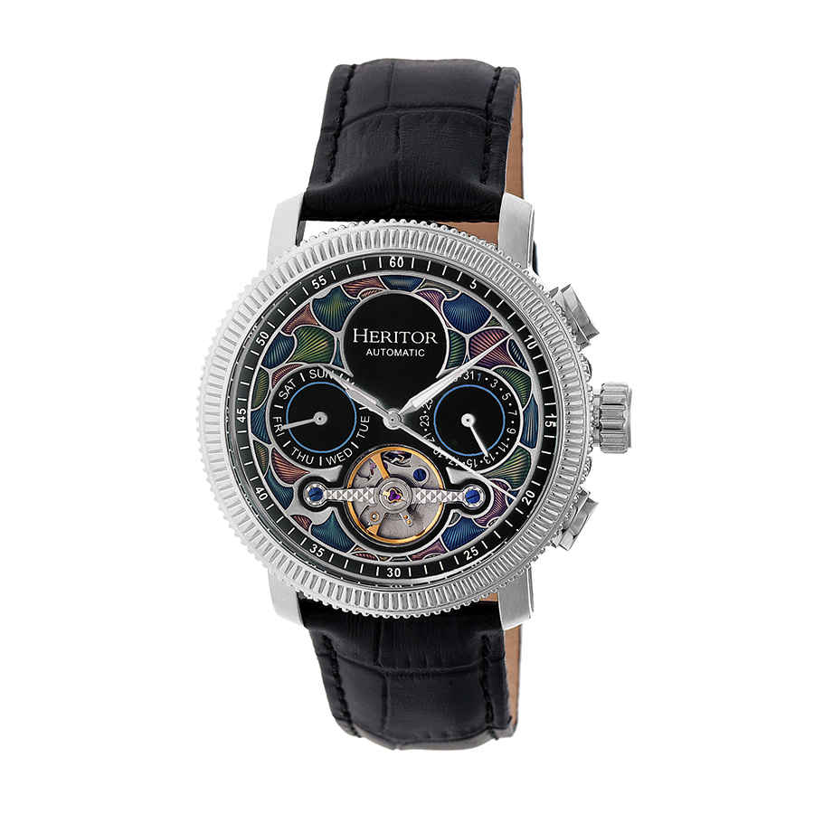 Heritor Aura Automatic Black Dial Mens Watch HR3501