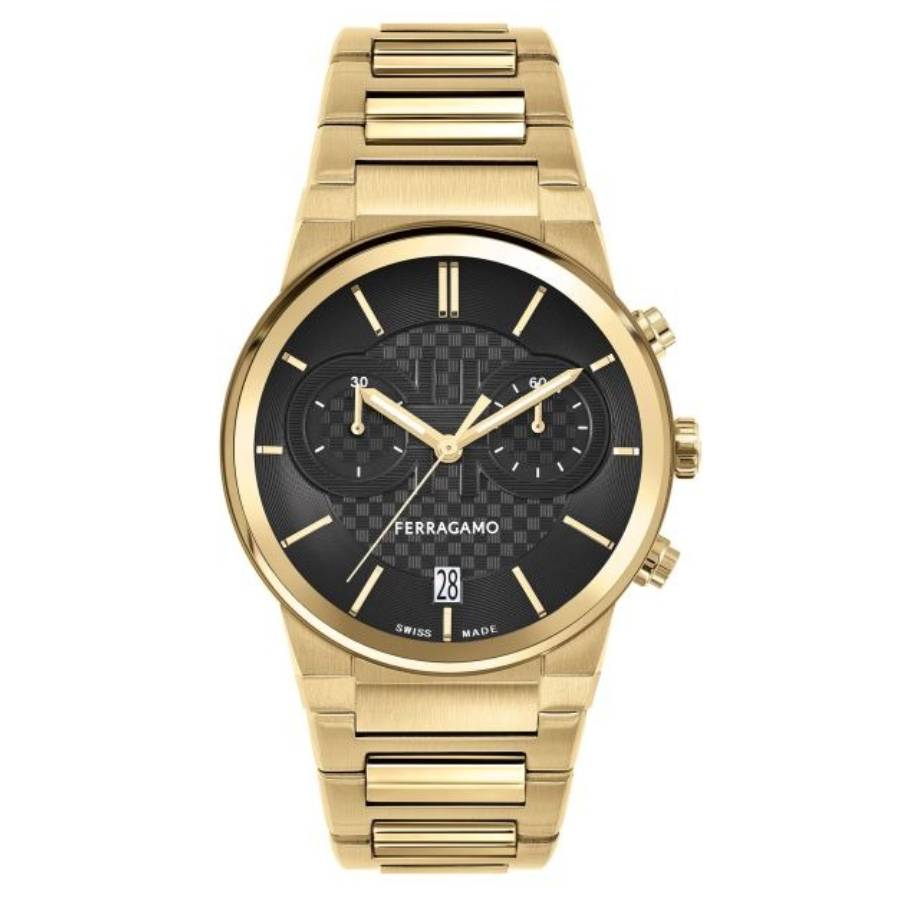 Ferragamo Chronograph Quartz Black Dial Mens Watch SFME01323