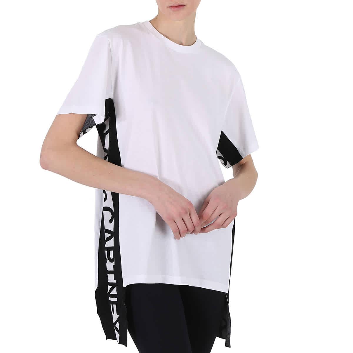 トップス STELLA McCARTNEY White Logo Tshirt Stella McCartney Logo T-Shirt in White, Brand Size 34 (US