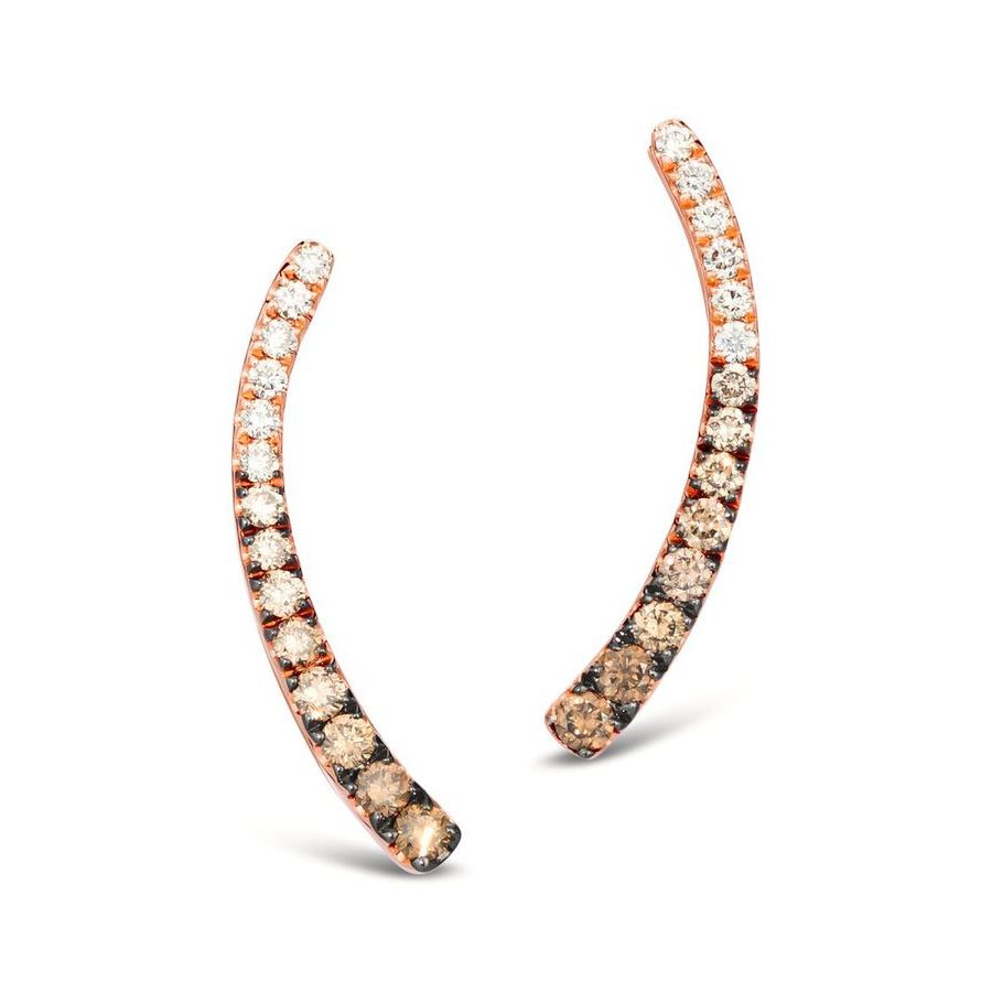 Le Vian Ladies Chocolate Ombre Earrings set in 14K Strawberry Gold 515$