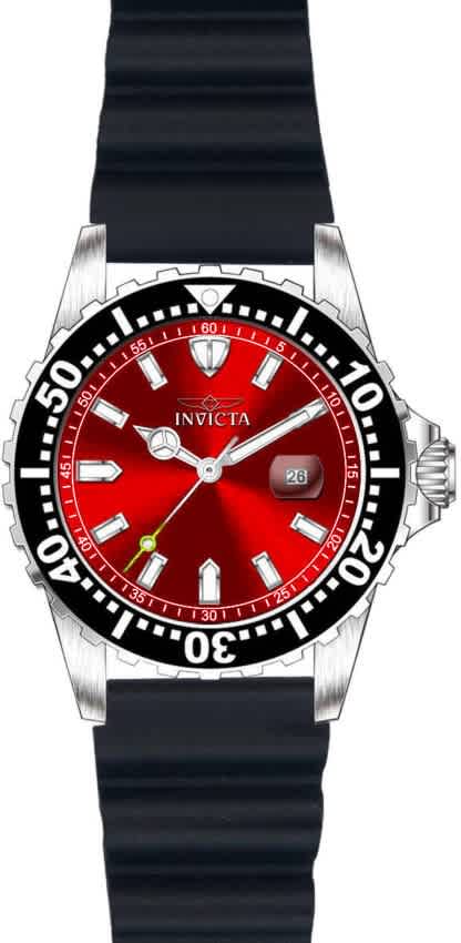 invicta pro diver red