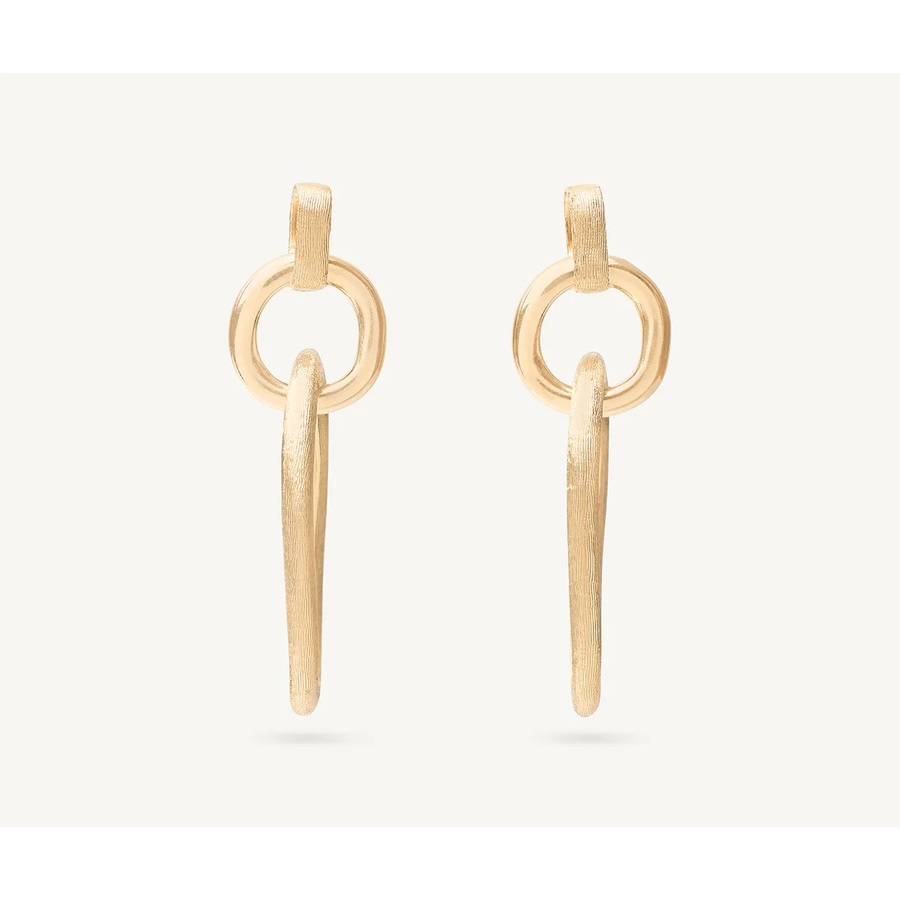 Marco Bicego Jaipur Gold 18K Yellow Gold Polished Engraved Link Drop Earrings - Ob1825__Y_Li 1925$